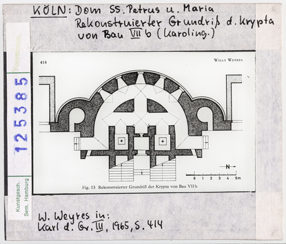 Vorschaubild Köln: Dom, Rekonstruierter Grundriss der Krypta von Bau VII b 